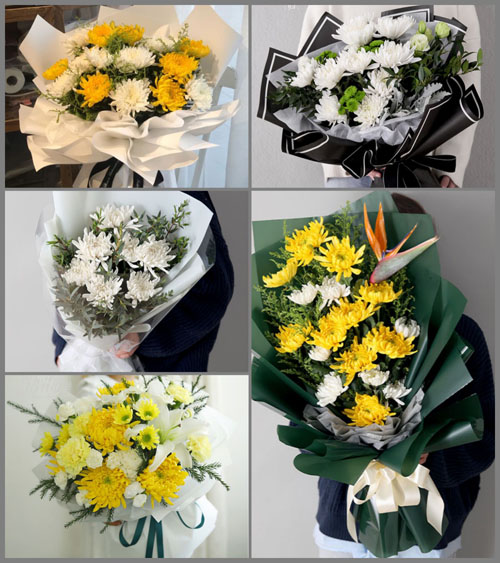 山东济宁邹城市北宿镇东落陵村白事花束代送